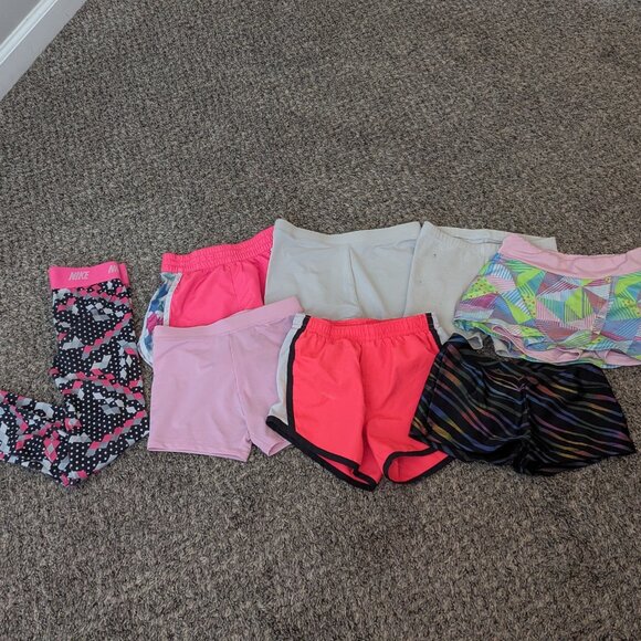 Lot of 8! Athletic Shorts 1 Pair of Pants Girls Size 4T/5T - Picture 1 of 16